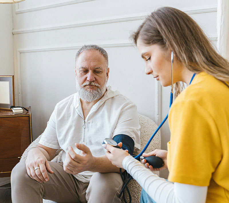 Nurse and Senior Patient